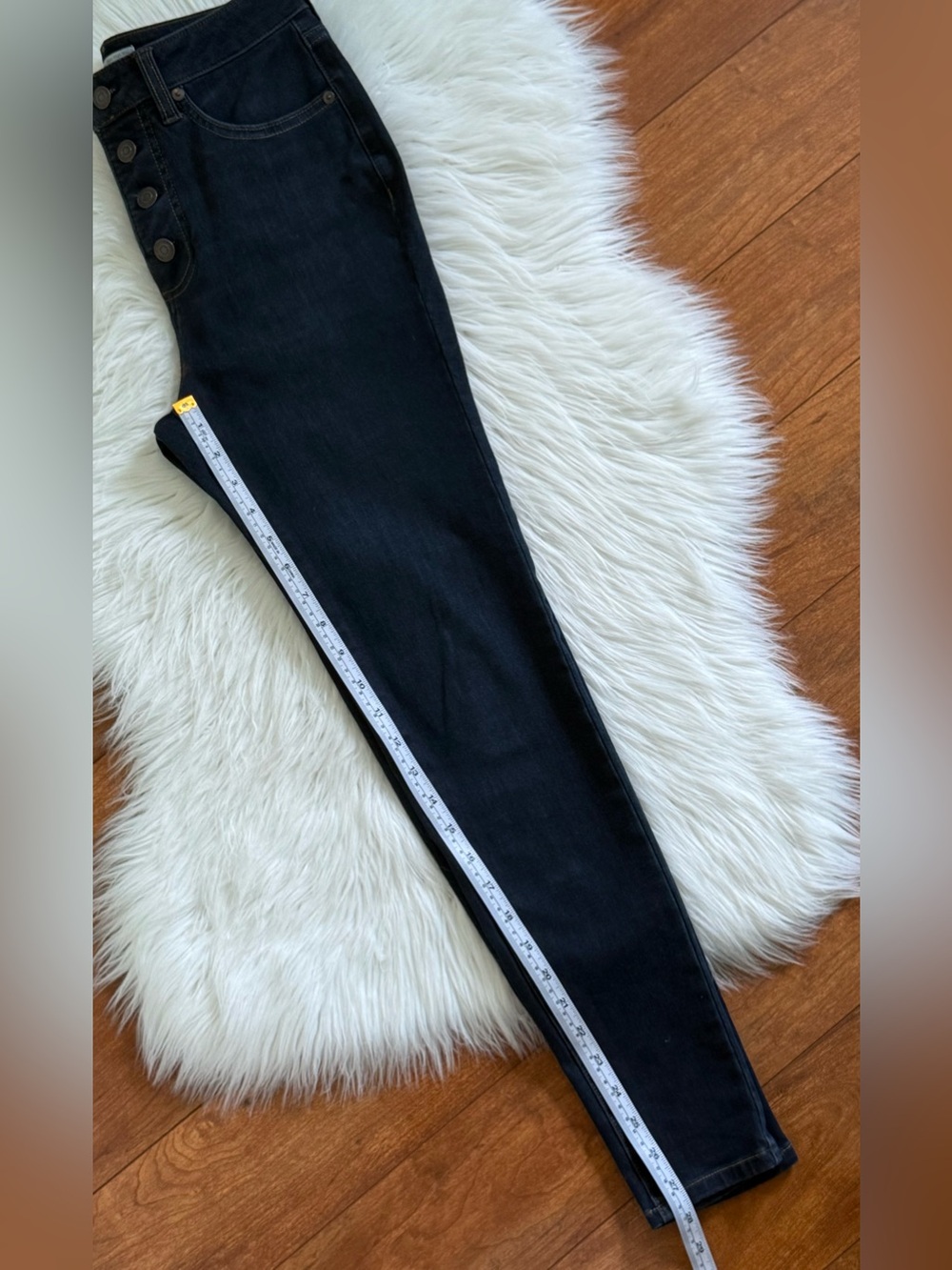 LC Lauren Conrad Super High-Rise Super Skinny Blue Jeans-Size 2 - Picture 7 of 9